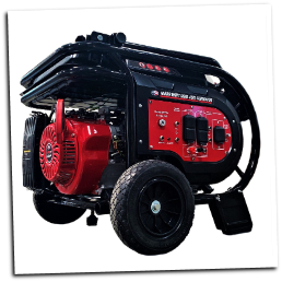 All Power 10000 Watt Dual Fuel GASOLINE/PROPANE-ELECTRIC START-Low engine oil alert--4x AC 120V outlets;1 x 120/240V twist-lock outlet;1x 12V DC- hour meter, maintenance free battery and flat free wheel kit-Fuel Gauge-FREE SHIPPING (SKU: All Power 10000 Watt Dual Fuel Gasoline/Propane GG10000EGL)