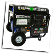 DuroMax XP12000hHX-CO Alert Gas/LP W/Elect Start Battery Wheel Kit Included 50AMP-120/240v 18hp, Eng-low oil shutdown-fuel gauge, hour meter, Auto voltage reg-wheel kit-EPA/CALIF Compliant , w/FREE SHIPPING (SKU: DuroMax XP12000HX-CO Alert Bi-Fuel Gas/LP)